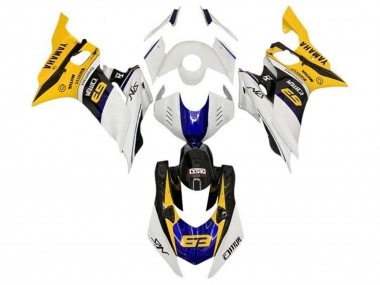 Comprare Carena Moto Yamaha YZF R6 2017-2023 - Bianco Giallo Blu Nero