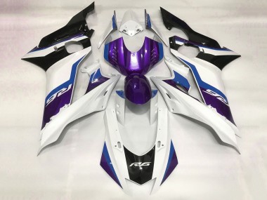 Comprare Carena Moto Yamaha YZF R6 2017-2023 - Bianco Blu Viola Nero