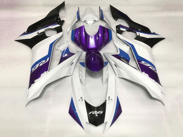 Comprare Carena Moto Yamaha YZF R6 2017-2023 - Bianco Blu Viola Nero