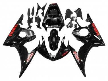 Comprare Carena Moto Yamaha YZF R6 2005 - Nero Lucido Rosso