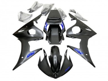 Comprare Carena Moto Yamaha YZF R6 2005 - Nero Opaco Blu