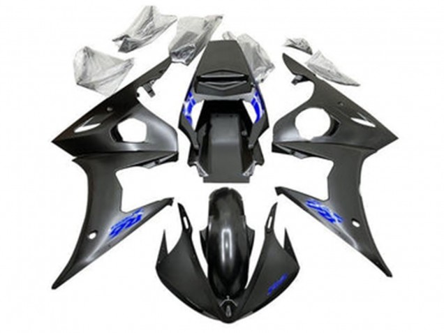 Comprare Carena Moto Yamaha YZF R6 2005 - Nero Opaco Blu