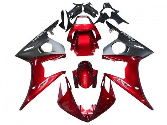 Comprare Carena Moto Yamaha YZF R6 2003-2004 - Rosso Nero Opaco