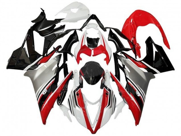 Comprare Carena Moto Triumph Daytona 675 Triple 2013-2016 - Bianco Rosso Argento Nero Lucido