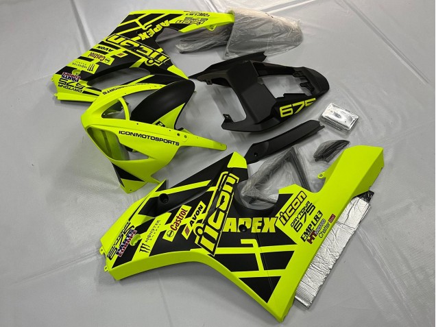 Comprare Carena Moto Triumph Daytona 675 Triple 2006-2008 - Giallo Nero Opaco