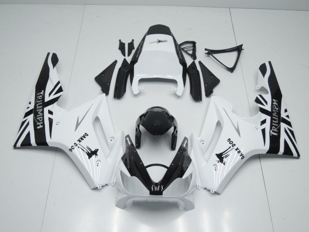 Comprare Carena Moto Triumph Daytona 675 Triple 2006-2008 - Bianco Nero Lucido Dark Dog