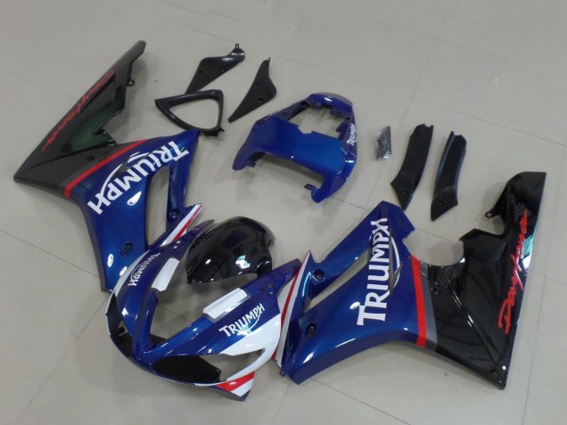 Comprare Carena Moto Triumph Daytona 675 Triple 2009-2012 - Blu Rosso Bianco Nero Lucido