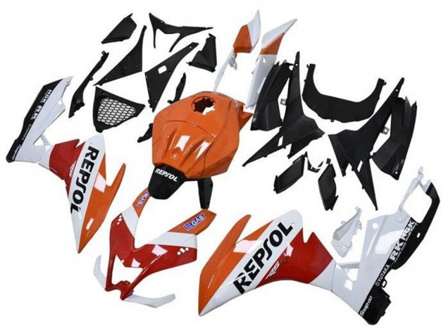 Comprare Carene Moto Aprilia RS4 50 125 2012-2019 - Arancia Bianco Rosso Nero Lucido Repsol