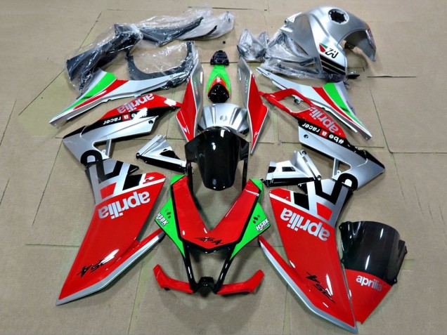 Comprare Carene Moto Aprilia RS4 50 125 2012-2019 - Argento Rosso Verde Nero Lucido