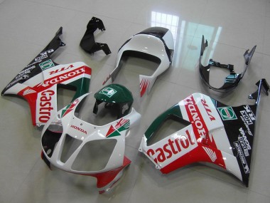 Comprare Kit Carena Moto ABS Honda VTR1000 2000-2006 - Bianco Rosso Verde Nero Lucido Castrol