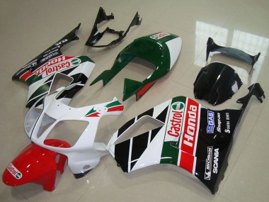 Comprare Kit Carena Moto Honda VTR1000 2000-2006 - Bianco Rosso Verde Nero Lucido Castrol