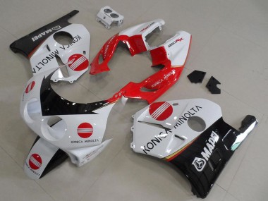 Comprare Carena Moto Honda CBR250RR MC22 1990-1998 - Bianco Rosso Nero Lucido Konica Minolta