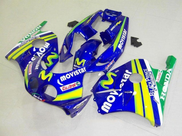 Comprare Carena Moto Honda CBR250RR MC22 1990-1998 - Blu Giallo Verde MoviStar Castrol