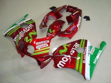 Comprare Carena Moto Honda CBR250RR MC22 1990-1998 - Rosso Bianco Verde MoviStar