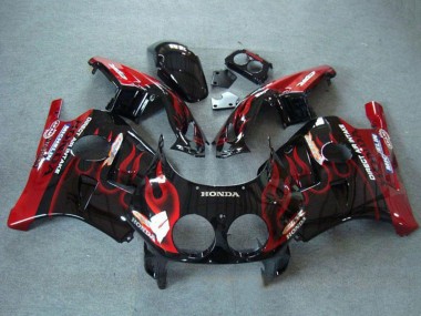 Comprare Carena Moto Honda CBR250RR MC22 1990-1998 - Nero Lucido Rosso Fiamma