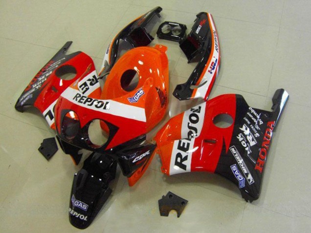 Comprare Carena Moto Honda CBR250RR MC22 1990-1998 - Arancia Bianco Rosso Nero Lucido HRC Repsol