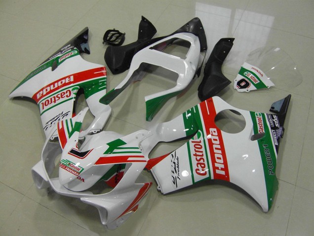 Comprare Carena Moto Honda CBR600 F4i 2001-2003 - Bianco Rosso Verde Castrol