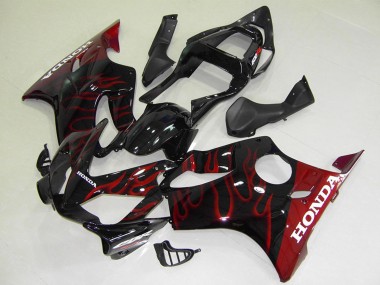 Comprare Carena Moto Honda CBR600 F4i 2001-2003 - Nero Lucido Rosso Fiamma