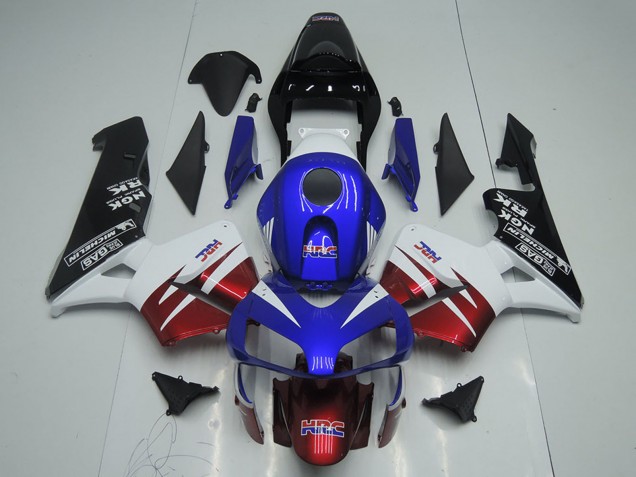 Comprare Carena Moto Honda CBR600RR 2003-2004 - Bianco Rosso Blu Nero Lucido HRC