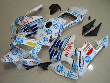 Comprare Carena Moto Honda CBR600RR 2003-2004 - Bianco Blu Rosso Nastro Azzurro