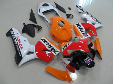 Comprare Carena Moto Honda CBR600RR 2003-2004 - Arancia Bianco Rosso Nero Lucido Repsol HRC