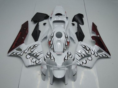 Comprare Carena Moto Honda CBR600RR 2005-2006 - Bianco Nero Fiamma