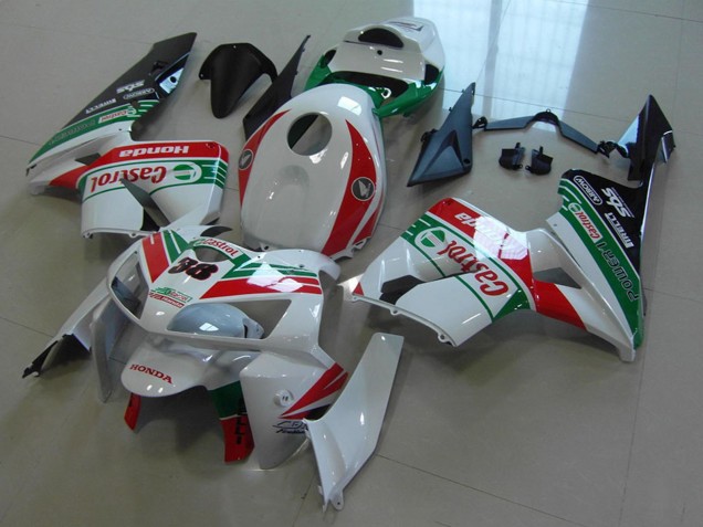 Comprare Carena Moto Honda CBR600RR 2005-2006 - Bianco Rosso Verde Castrol 38