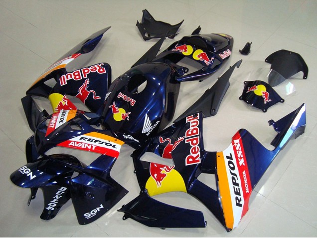 Comprare Carena Moto Honda CBR600RR 2005-2006 - Blu Scuro Arancia Red Bull Repsol
