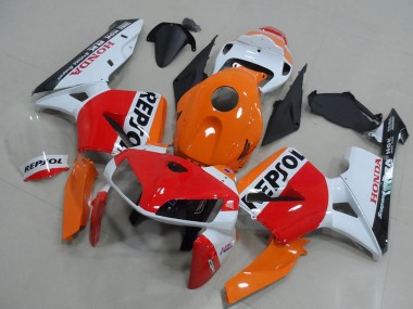 Comprare Kit Carena Moto ABS Honda CBR600RR 2005-2006 - Arancia Bianco Rosso Nero Lucido Repsol