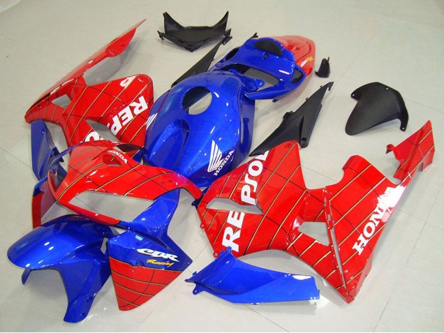 Comprare Carena Moto Honda CBR600RR 2005-2006 - Blu Rosso Spider Man Repsol