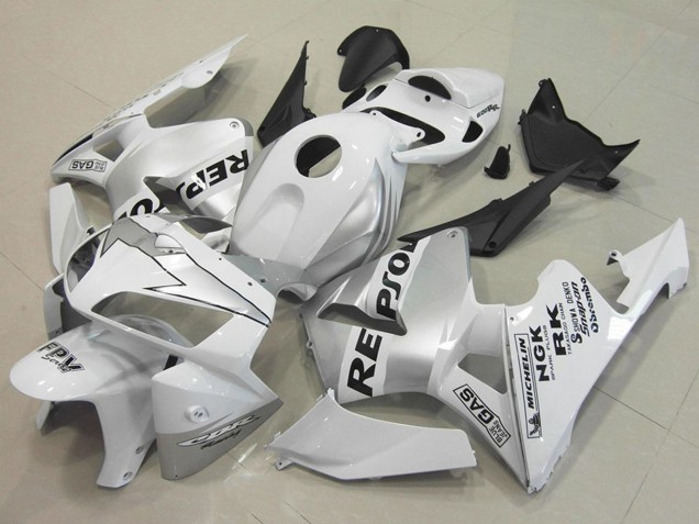Comprare Carena Moto Honda CBR600RR 2005-2006 - Bianco Argento Nero Repsol
