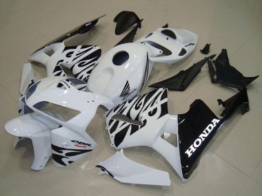 Comprare Carena Moto Honda CBR600RR 2005-2006 - Bianco Nero Fiamma