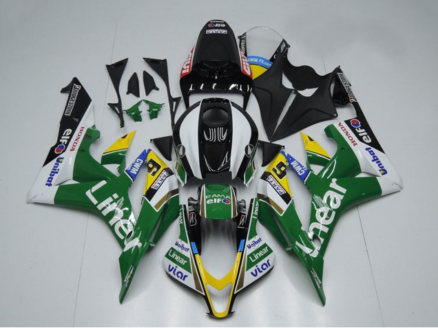 Comprare Carena Moto Honda CBR600RR 2007-2008 - Verde Bianco Nero Lucido Linear