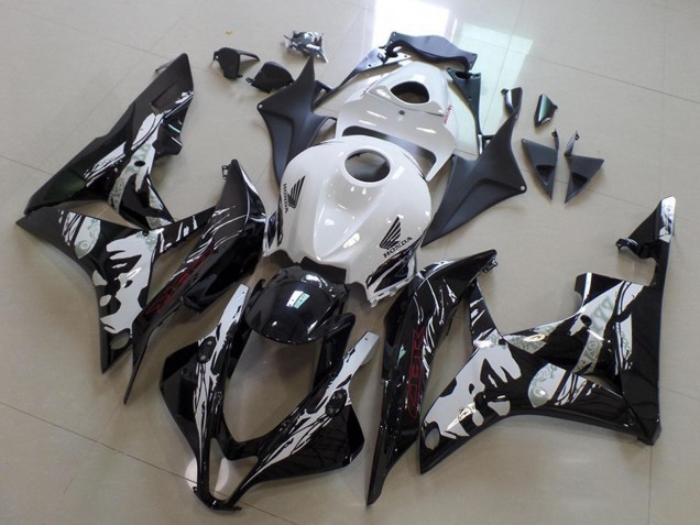 Comprare Carena Moto Honda CBR600RR 2007-2008 - Bianco Nero Lucido Leyla
