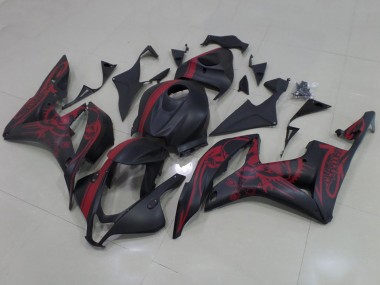 Comprare Carena Moto Honda CBR600RR 2007-2008 - Nero Opaco Rosso Cranio Banda