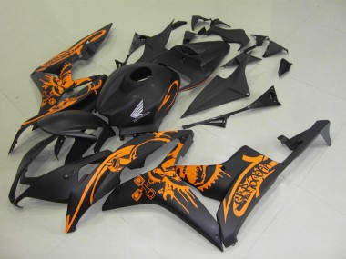 Comprare Carena Moto Honda CBR600RR 2007-2008 - Nero Opaco Arancia Cranio