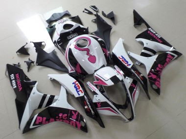 Comprare Carena Moto Honda CBR600RR 2007-2008 - Bianco Rosa Nero Opaco HRC Playboy Durex