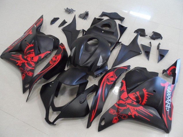 Comprare Carena Moto Honda CBR600RR 2009-2012 - Nero Opaco Rosso Cranio