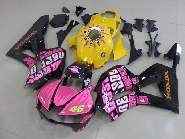 Comprare Carena Moto Honda CBR600RR 2013-2023 - Giallo Rosa Nero Lucido Rossi 46