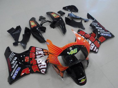 Comprare Carena Moto Honda CBR900RR 919 1998-1999 - Nero Lucido Arancia Rossi