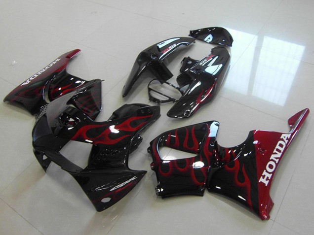 Comprare Carena Moto Honda CBR900RR 919 1998-1999 - Nero Lucido Rosso Fiamma
