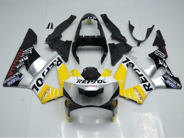 Comprare Carena Moto Honda CBR900RR 929 2000-2001 - Giallo Argento Nero Lucido Repsol