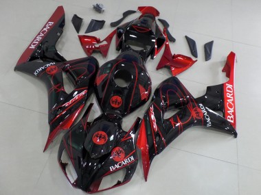 Comprare Carena Moto Honda CBR1000RR 2006-2007 - Rosso Nero Lucido Bacardi