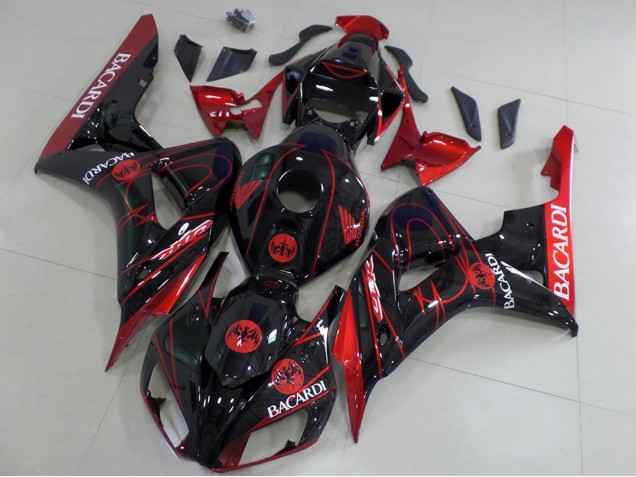 Comprare Carena Moto Honda CBR1000RR 2006-2007 - Rosso Nero Lucido Bacardi
