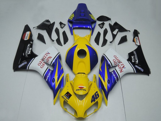 Comprare Carena Moto Honda CBR1000RR 2006-2007 - Blu Giallo Bianco Nero Lucido Rosso Nastro Azzurro