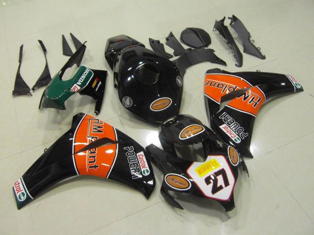 Comprare Carena Moto Honda CBR1000RR 2008-2011 - Nero Lucido Arancia HM Plant 27