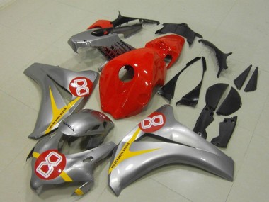 Comprare Carena Moto Honda CBR1000RR 2008-2011 - Argento Rosso Giallo 8