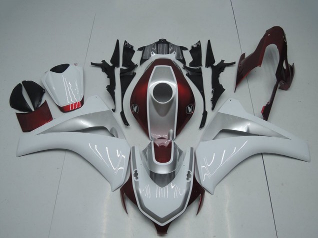 Comprare Carena Moto Honda CBR1000RR 2008-2011 - Bianco Argento Rosso Bordeaux
