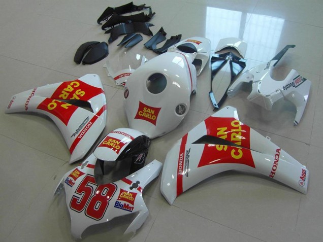 Comprare Carena Moto Honda CBR1000RR 2008-2011 - Bianco Rosso Giallo San Carlo 58