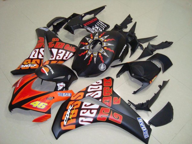 Comprare Carena Moto Honda CBR1000RR 2008-2011 - Nero Opaco Arancia Rossi Repsol 46